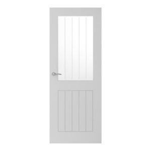 Holdenby White Primed Clear Glazed Door  Starting from: £220 (Fit and Supply) inc: Hinges, Handles and latch ( lock +£25)